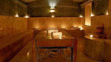 Bagno turco/hammam, trattamenti per il corpo, aromaterapia, body wrap