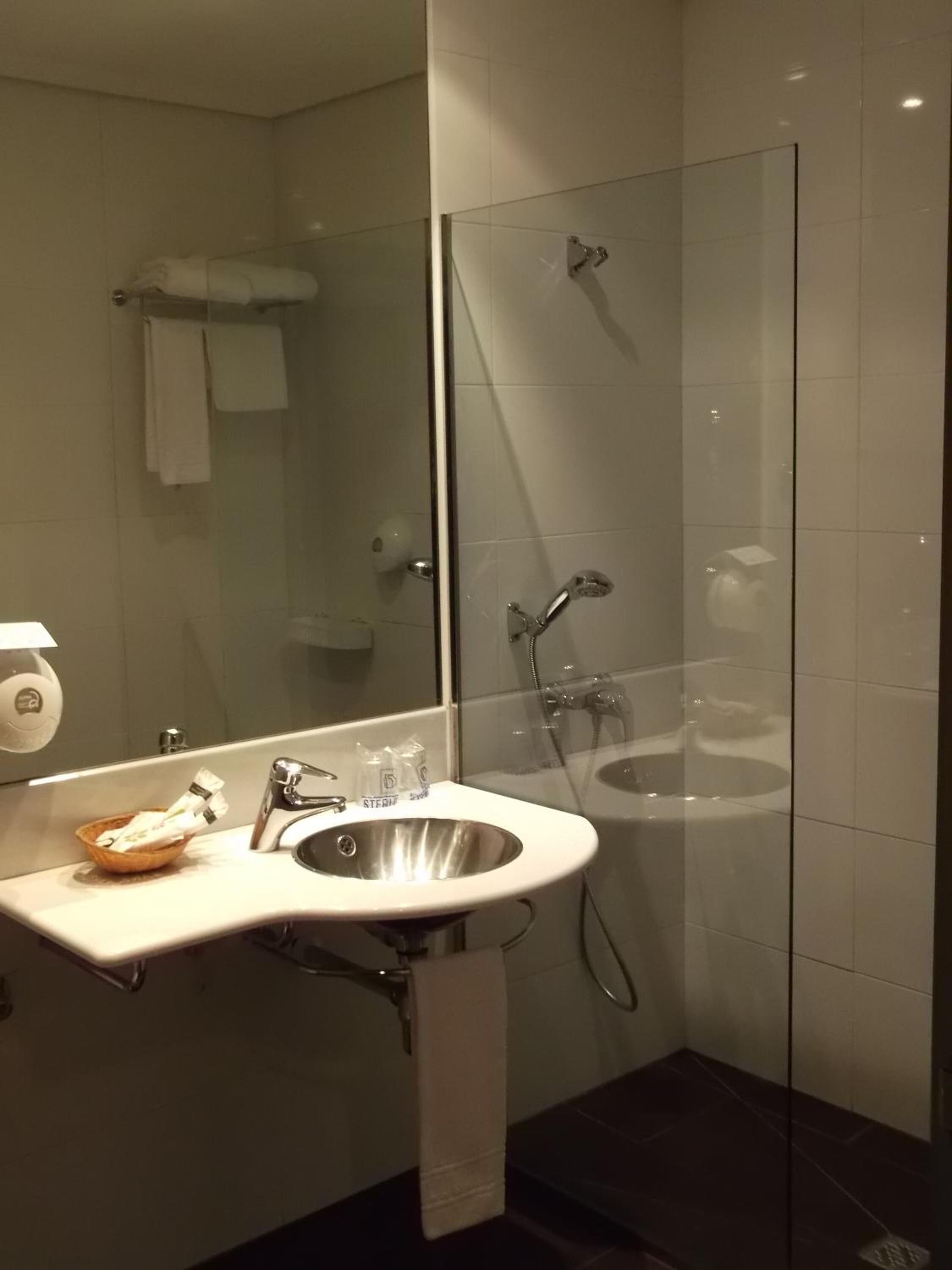 free toiletries, hair dryer, towels, soap