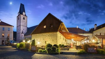 Front of property – evening/night