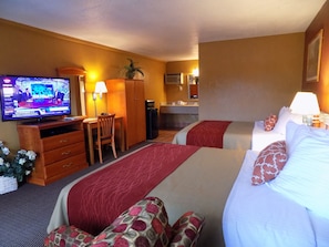 Standard Room, 2 Queen Beds, Non Smoking | Premium bedding, down comforters, pillowtop beds, desk - Virginia Inn (Lawrence)