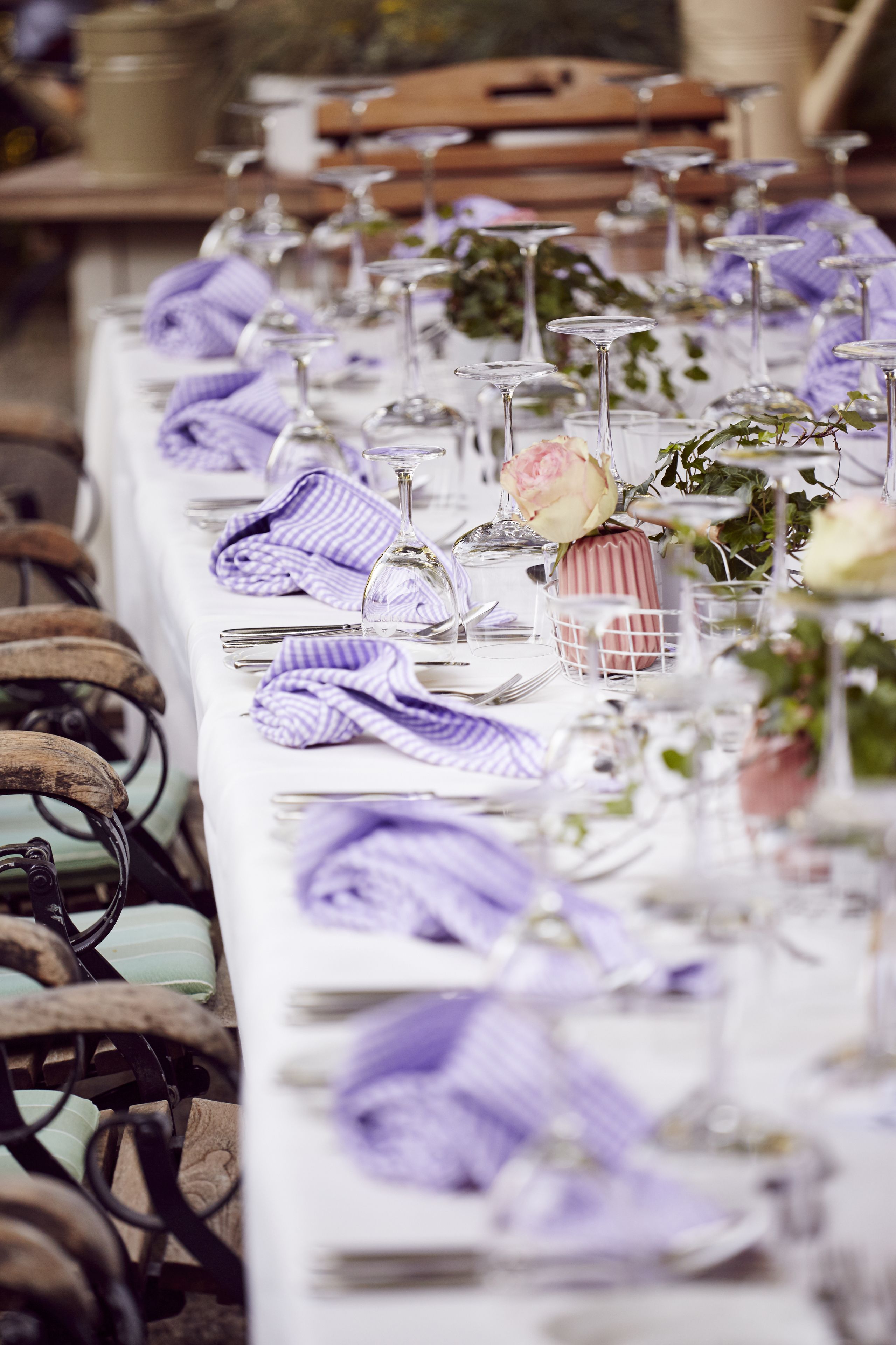 outdoor banquet area