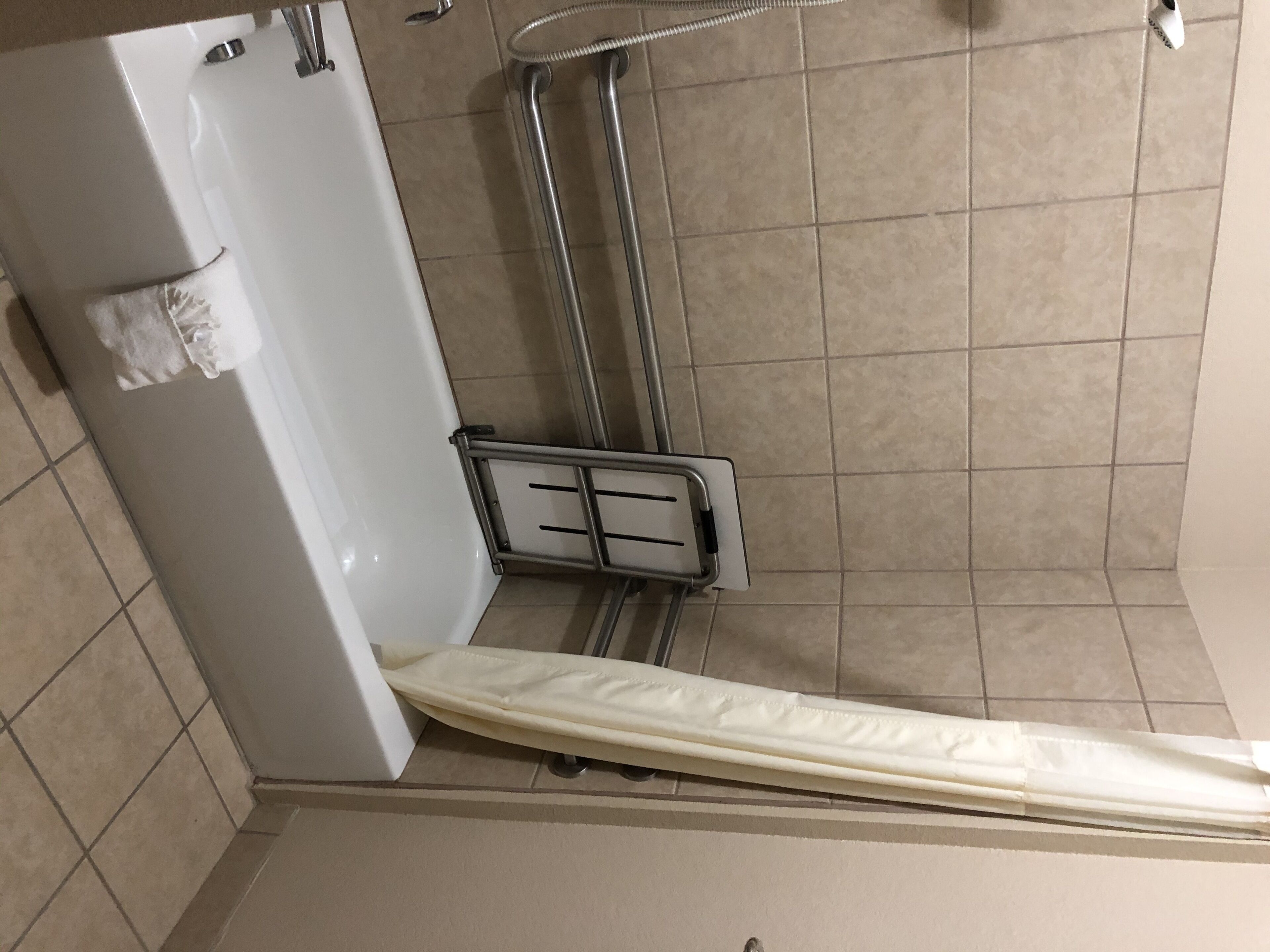room, 2 queen beds, accessible, non smoking (mobility,tub w/grab bars) | bathroom shower