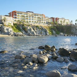 On the beach, snorkeling