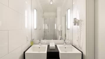 Junior Suite new CLASSIC | Bathroom | Shower, free toiletries, hair dryer, towels