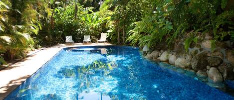 Piscine extérieure, piscine chauffée