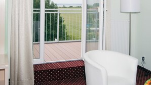 Suite – panorama, 1 dobbeltseng, balkong, havutsikt | Balkong