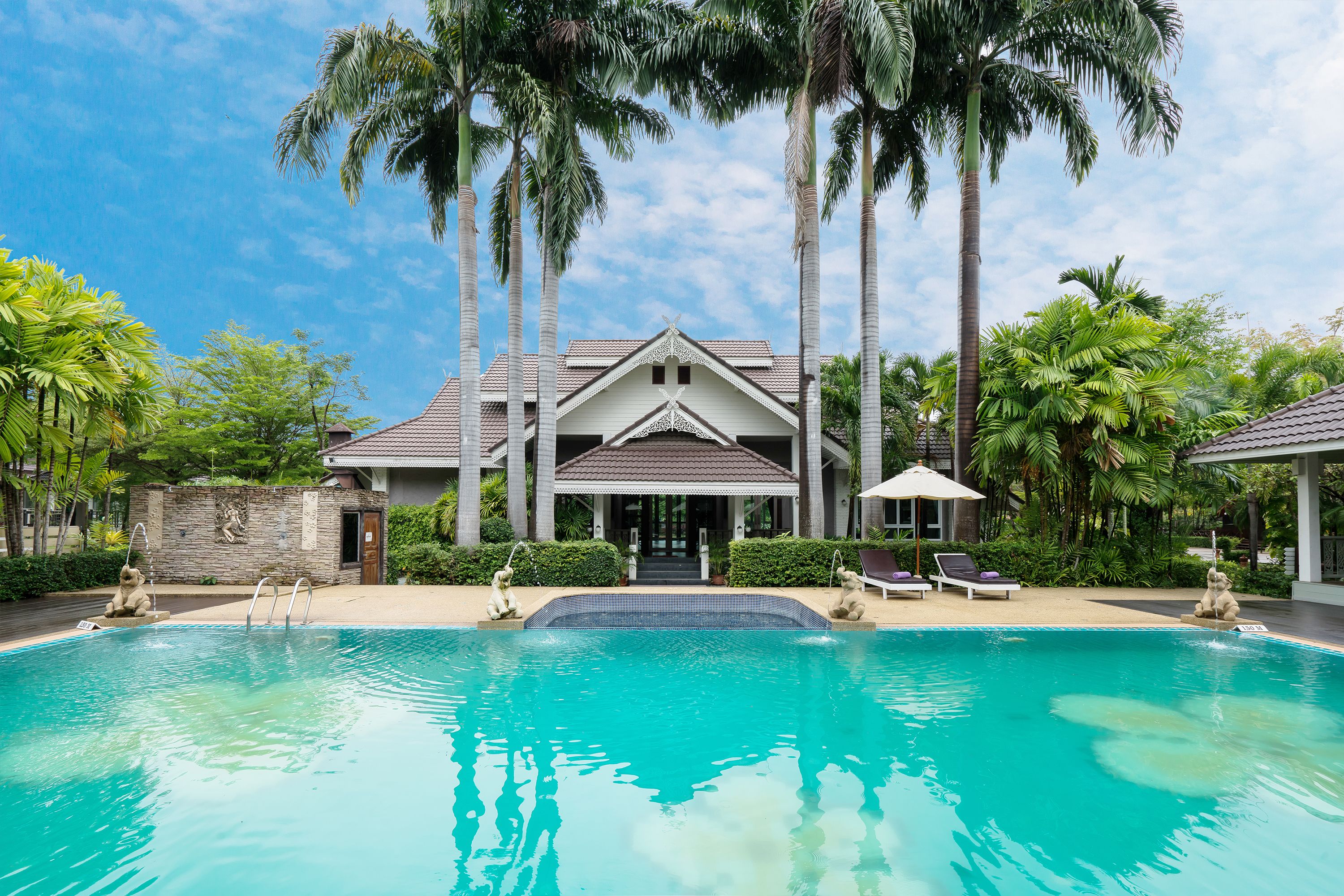 Outdoor pool, open 8:00 AM to 7:00 PM, pool umbrellas, sun loungers