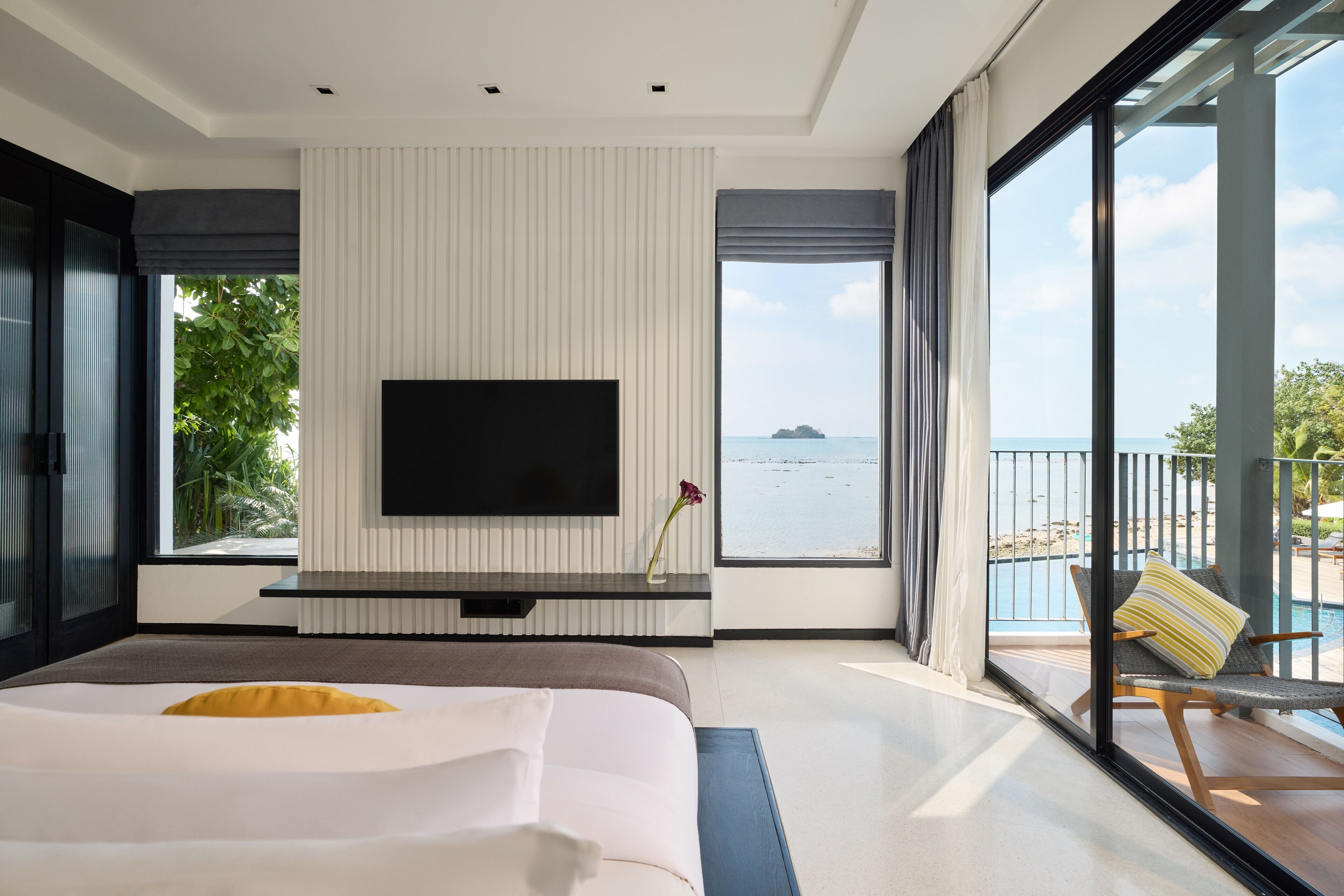 beachfront pool villa | premium bedding, minibar, in-room safe, individually furnished