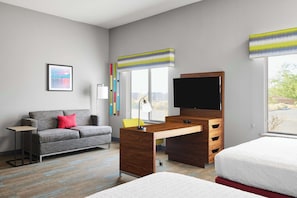 55-inch flat-screen TV with satellite channels, TV - Hampton Inn & Suites Ridgecrest (Ridgecrest)