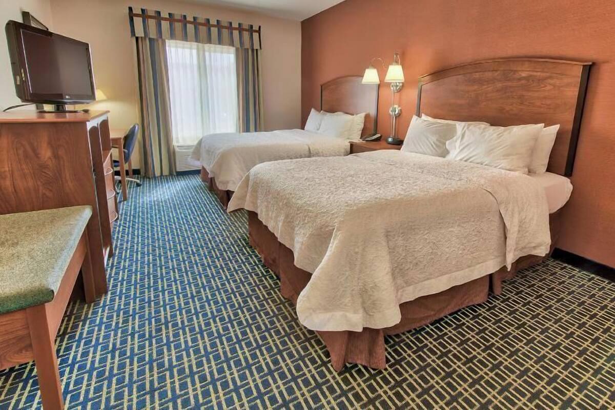 Pillowtop beds, in-room safe, blackout drapes, iron/ironing board