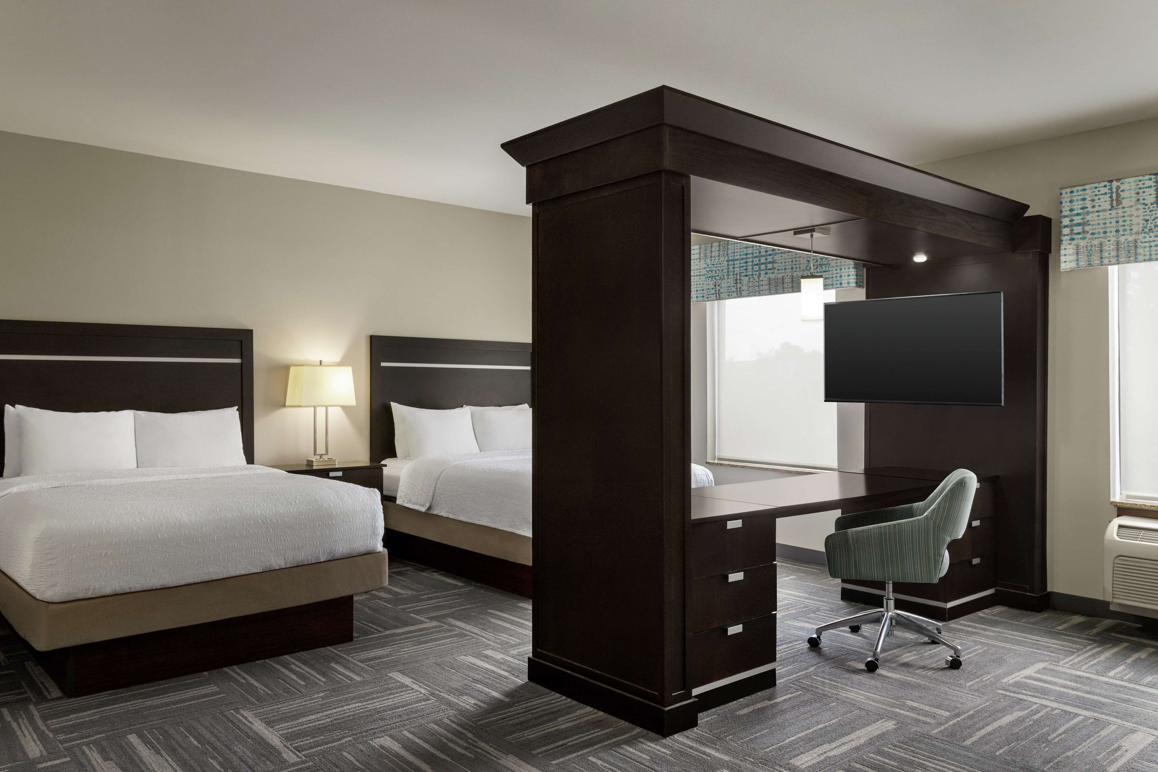 suite, 2 queen beds, non smoking | in-room safe, desk, laptop workspace, soundproofing