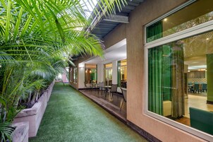 Outdoor banquet area