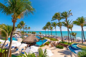 14 outdoor pools, pool umbrellas, sun loungers