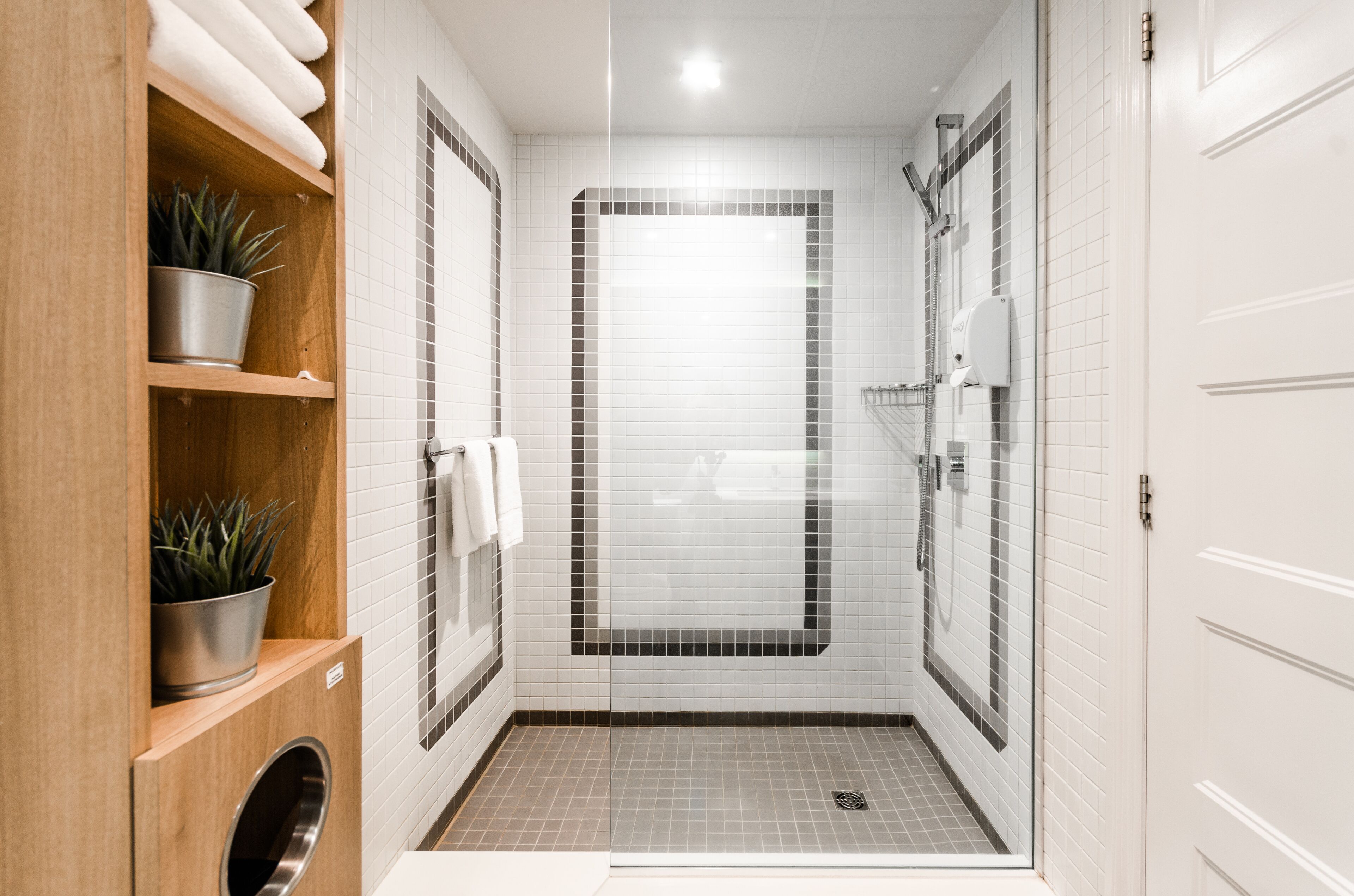 free toiletries, hair dryer, towels