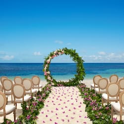 Outdoor wedding area