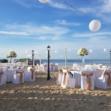 Outdoor wedding area