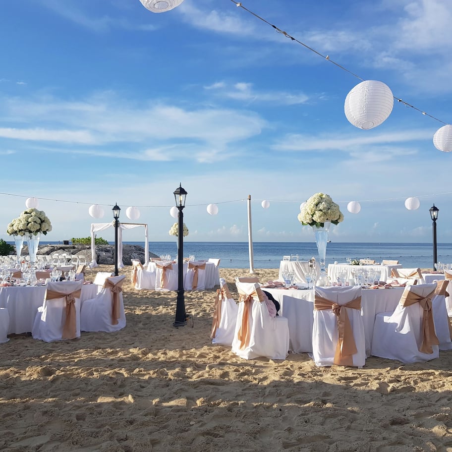 Outdoor wedding area