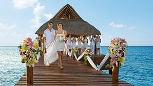 Outdoor wedding area