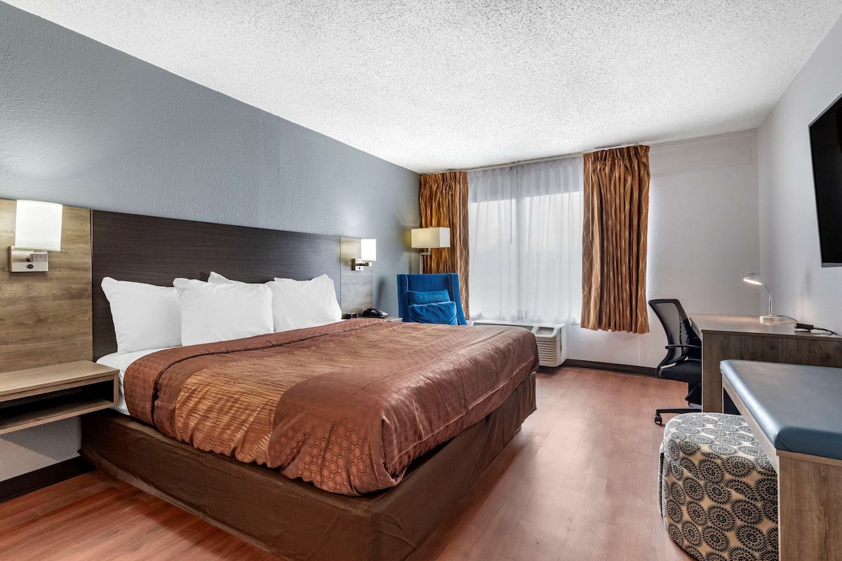 Basic Room, 1 King Bed, Non Smoking (Efficiency) | 1 bedroom, soundproofing, iron/ironing board, rollaway beds