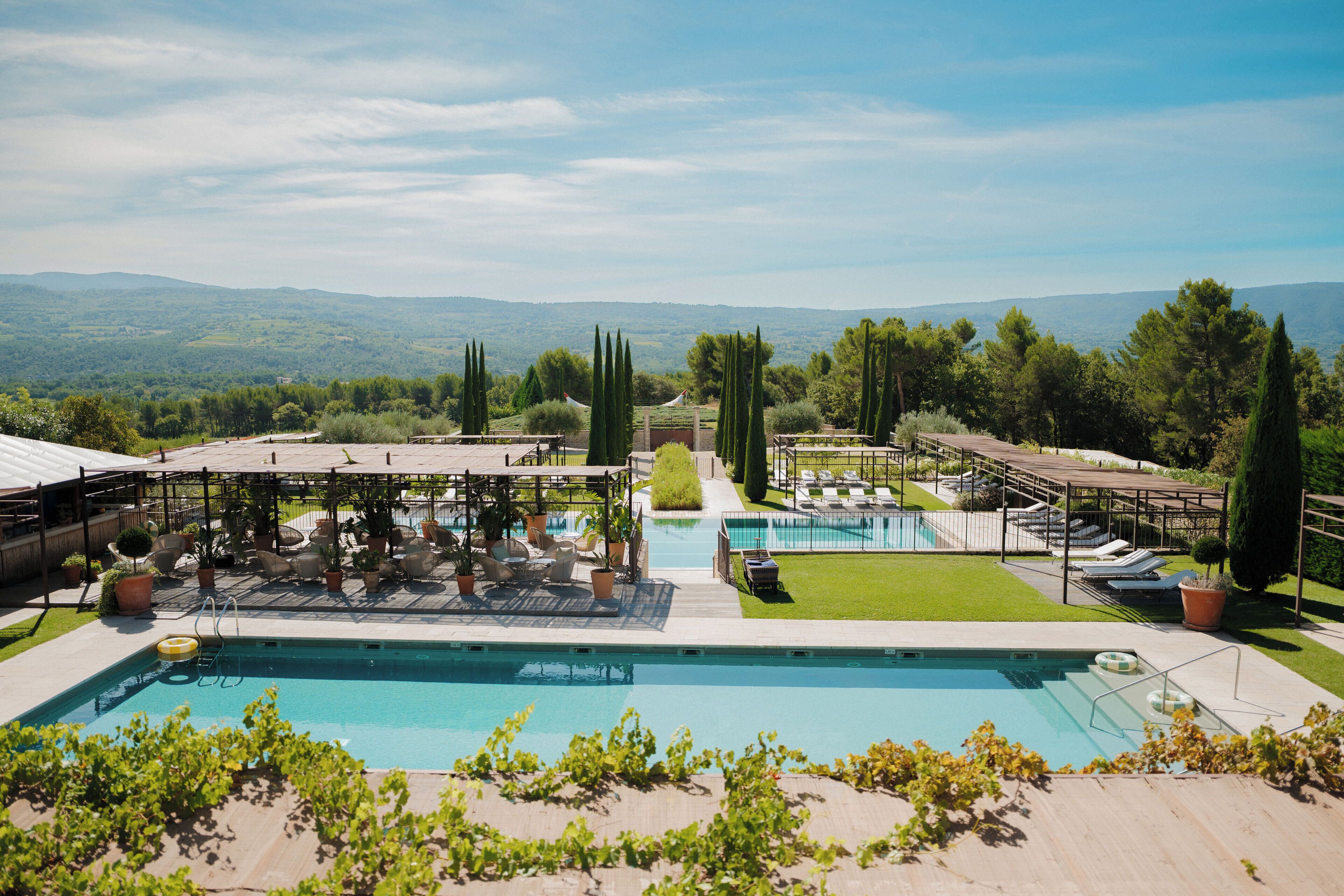 Indoor pool, 2 outdoor pools, open 9:00 AM to 6:00 PM, pool umbrellas