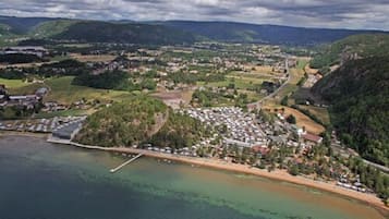 Private beach, beach volleyball