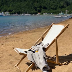 Private beach, beach volleyball