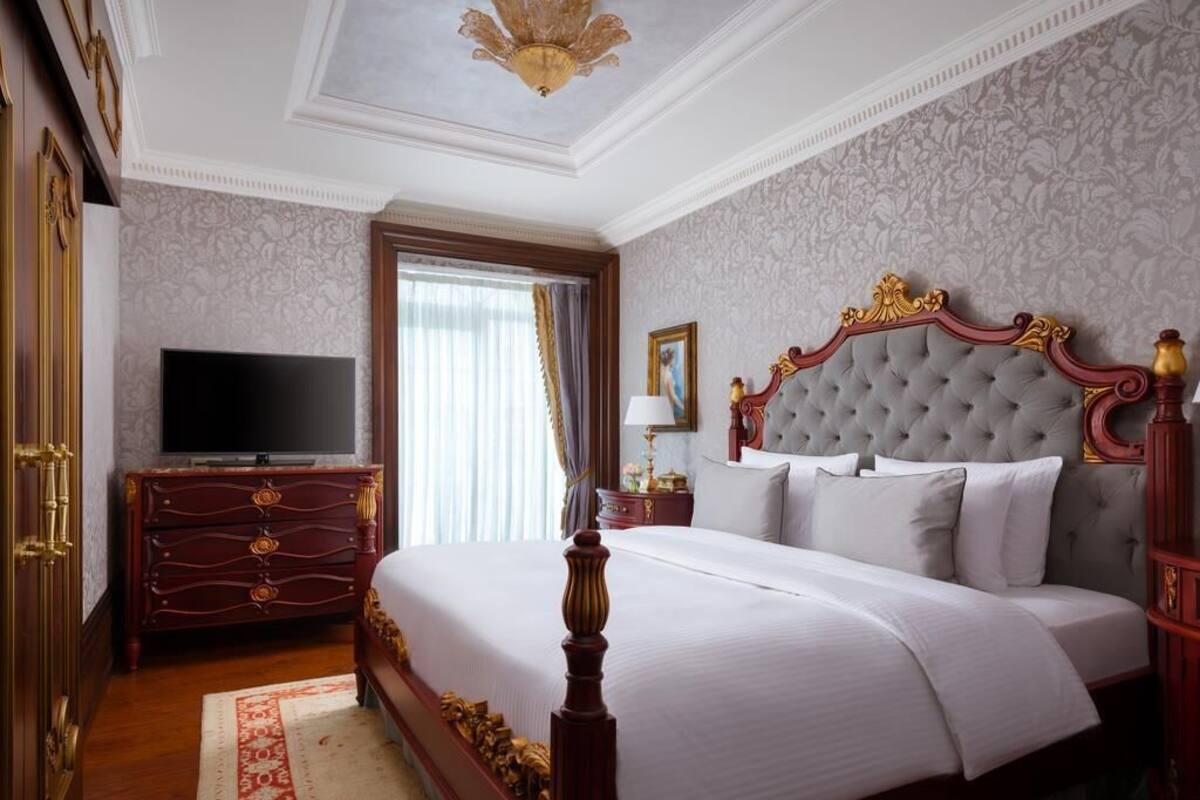 Suíte presidencial, 1 cama King | Roupas de cama premium, edredons de pluma, frigobar, cofres nos quartos