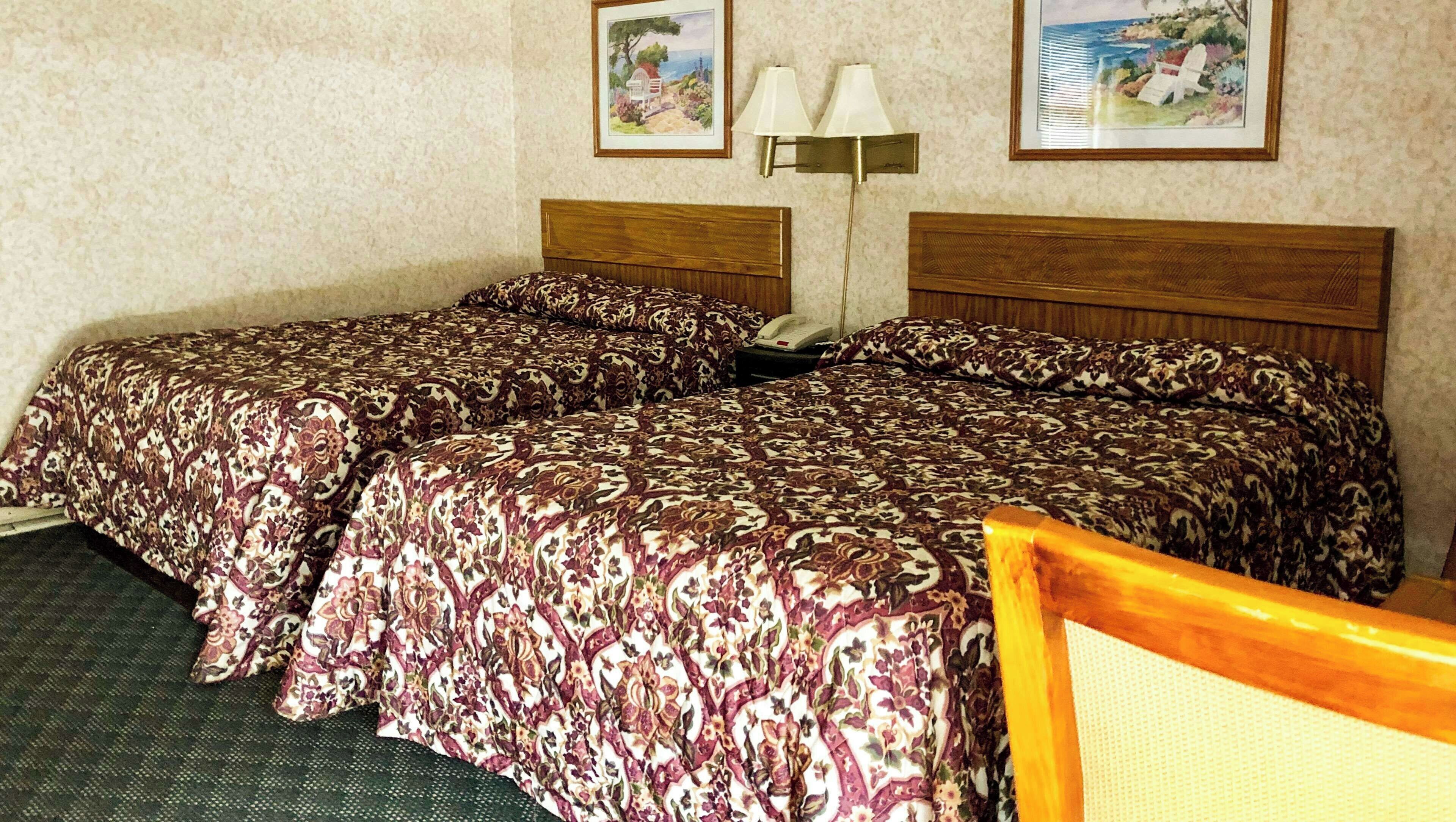 Standard Room, 2 Double Beds | Desk, laptop workspace, blackout drapes, iron/ironing board