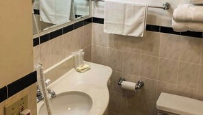 Combined shower/tub, hair dryer, towels - Pleasant Valley Motel West Stockbridge (West Stockbridge)