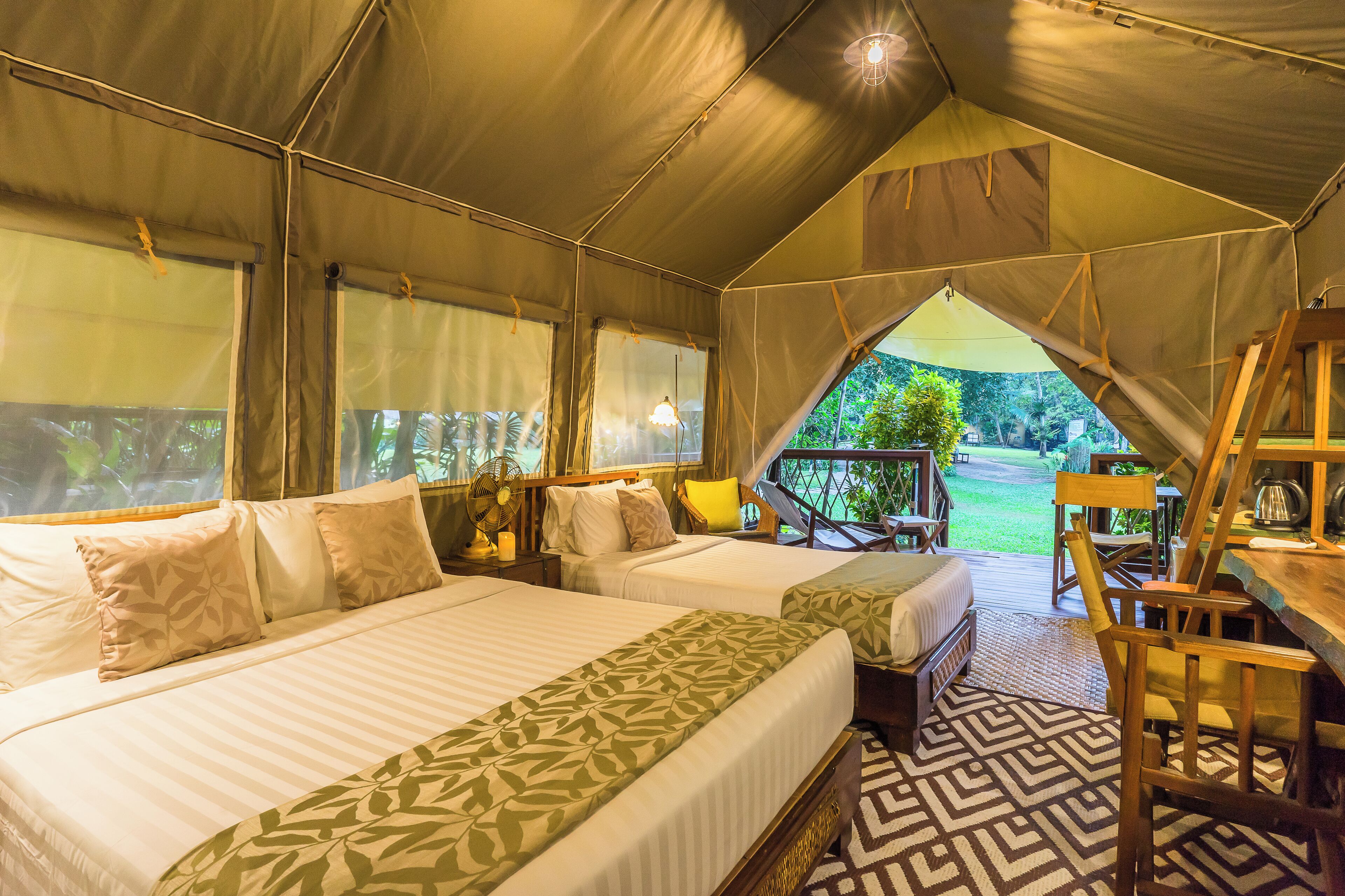 deluxe tent triple (dinner + breakfast) | 1 bedroom, premium bedding, minibar, individually decorated