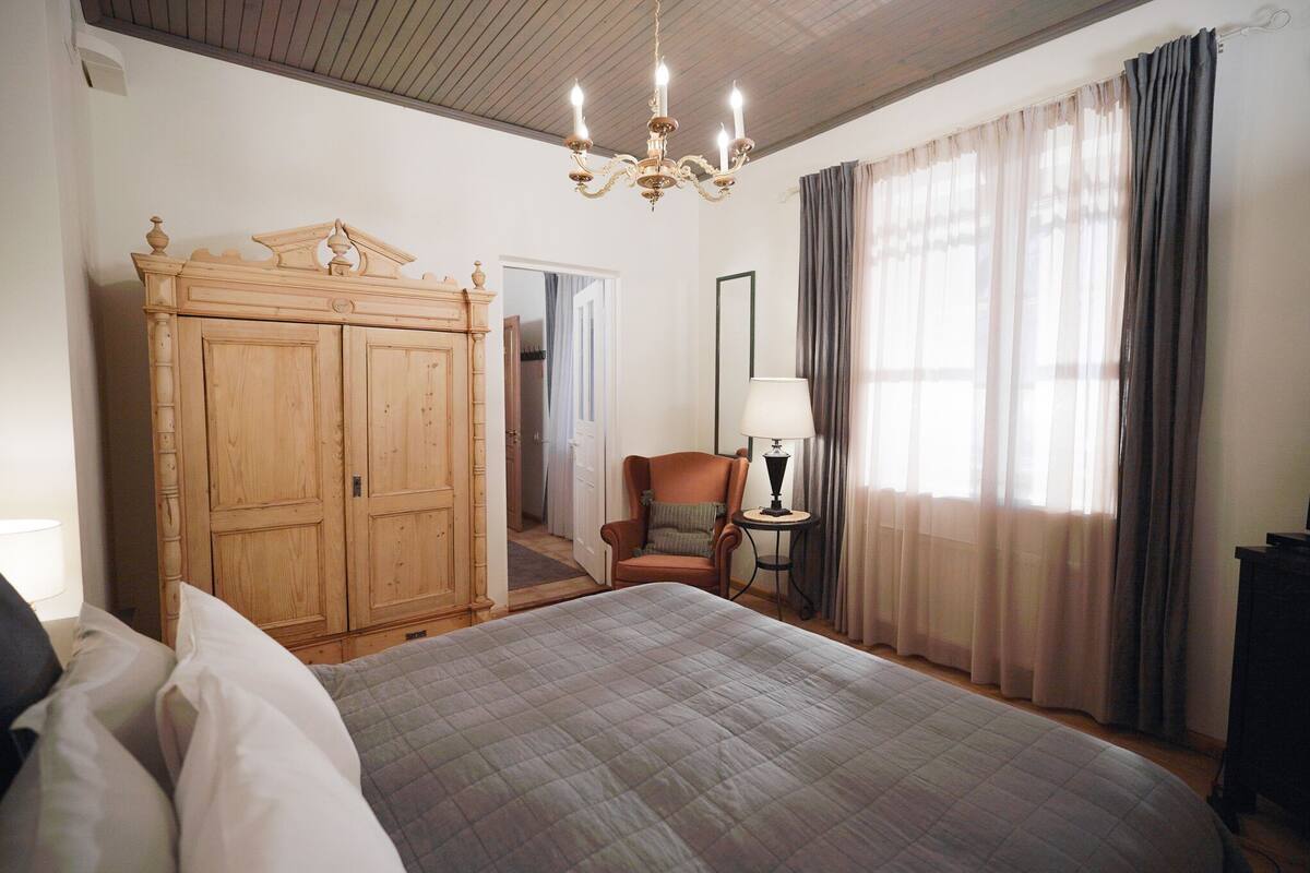 Phòng đôi Deluxe, 1 phòng ngủ, không hút thuốc, bếp (Joseph) | Bộ đồ giường cao cấp, nệm Select Comfort 