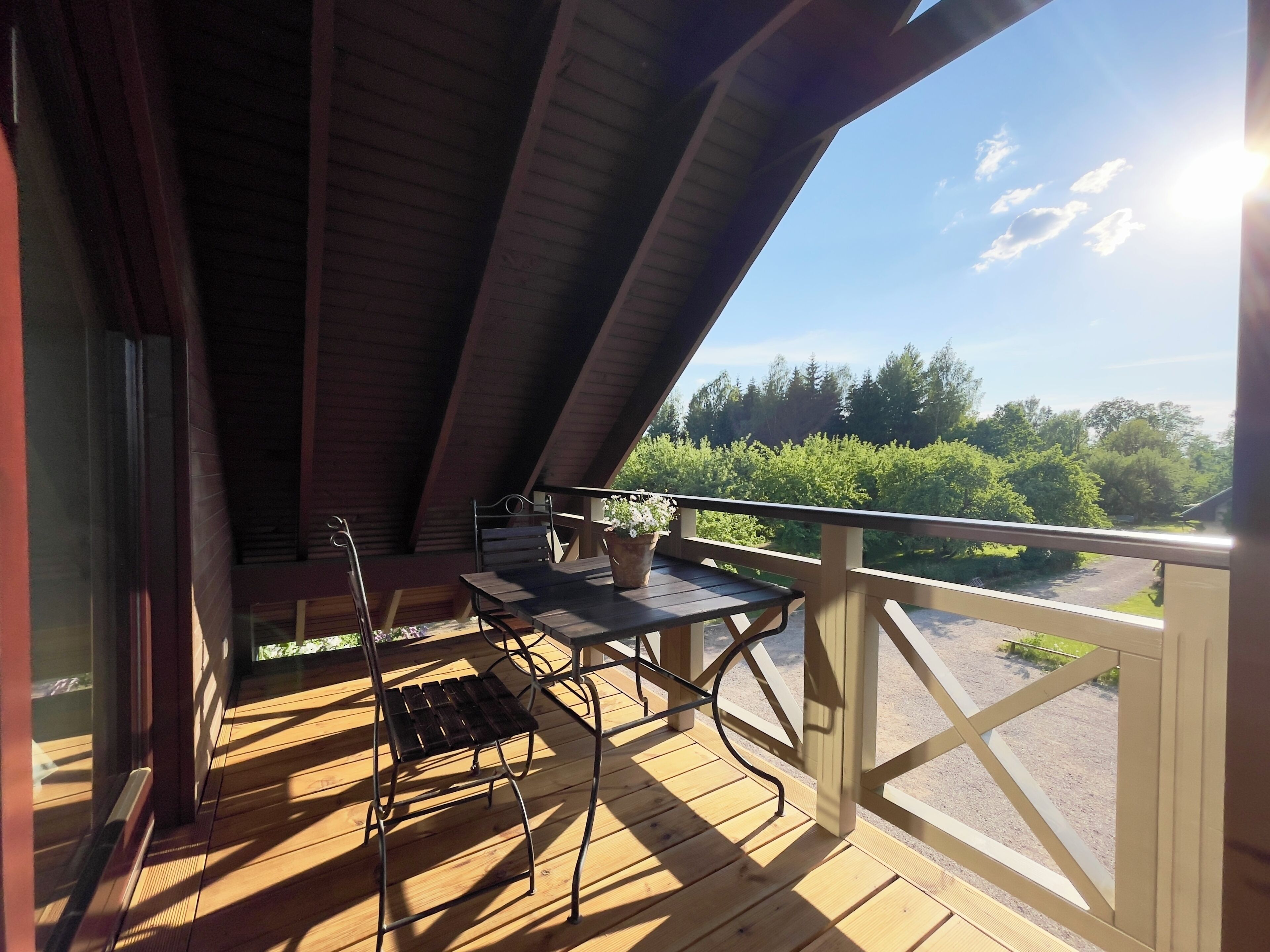 Romantische suite, 1 slaapkamer, niet-roken, balkon | Terras