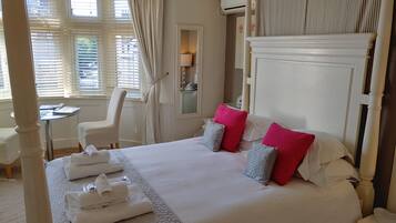 Premium bedding, memory-foam beds, individually decorated