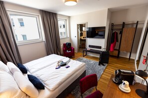 Hypoallergeen beddengoed, een kluis op de kamer, gratis wifi