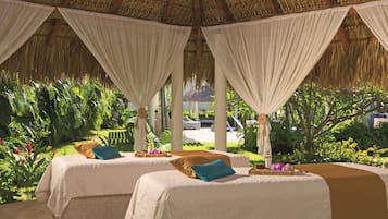 Salas de tratamientos para parejas, sauna, bañera de hidromasaje