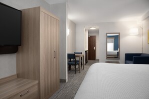In-room safe, desk, laptop workspace, blackout drapes