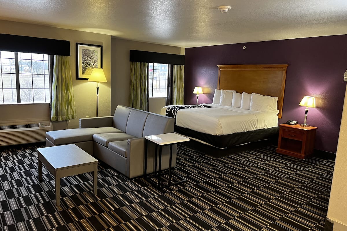 deluxe suite, 1 king bed, non smoking | premium bedding, down duvets, pillow-top beds, individually furnished