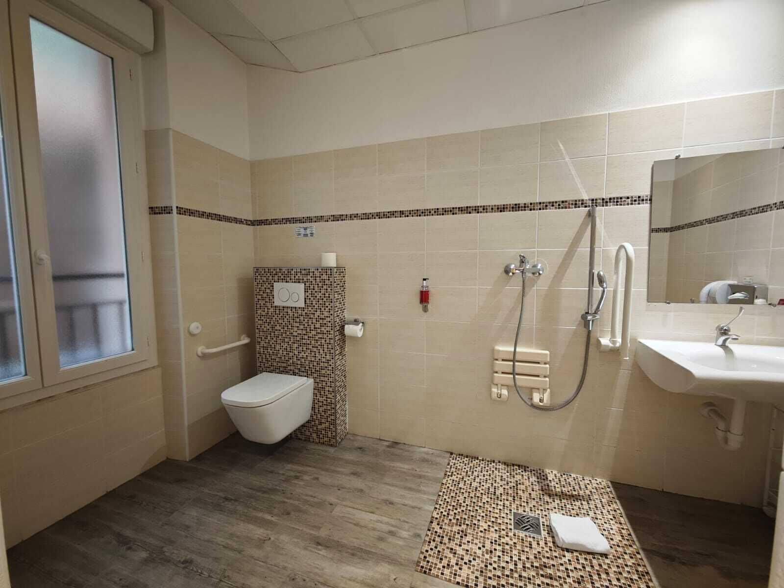 classic double room, 1 double bed, accessible to people with reduced mobility | bathroom | towels