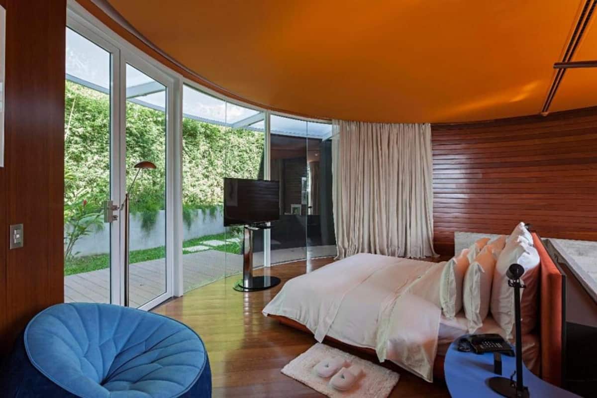 Chalé Vila Contemporânea Madeira | Minibar, lydisolert, wi-fi (inkludert) og sengetøy