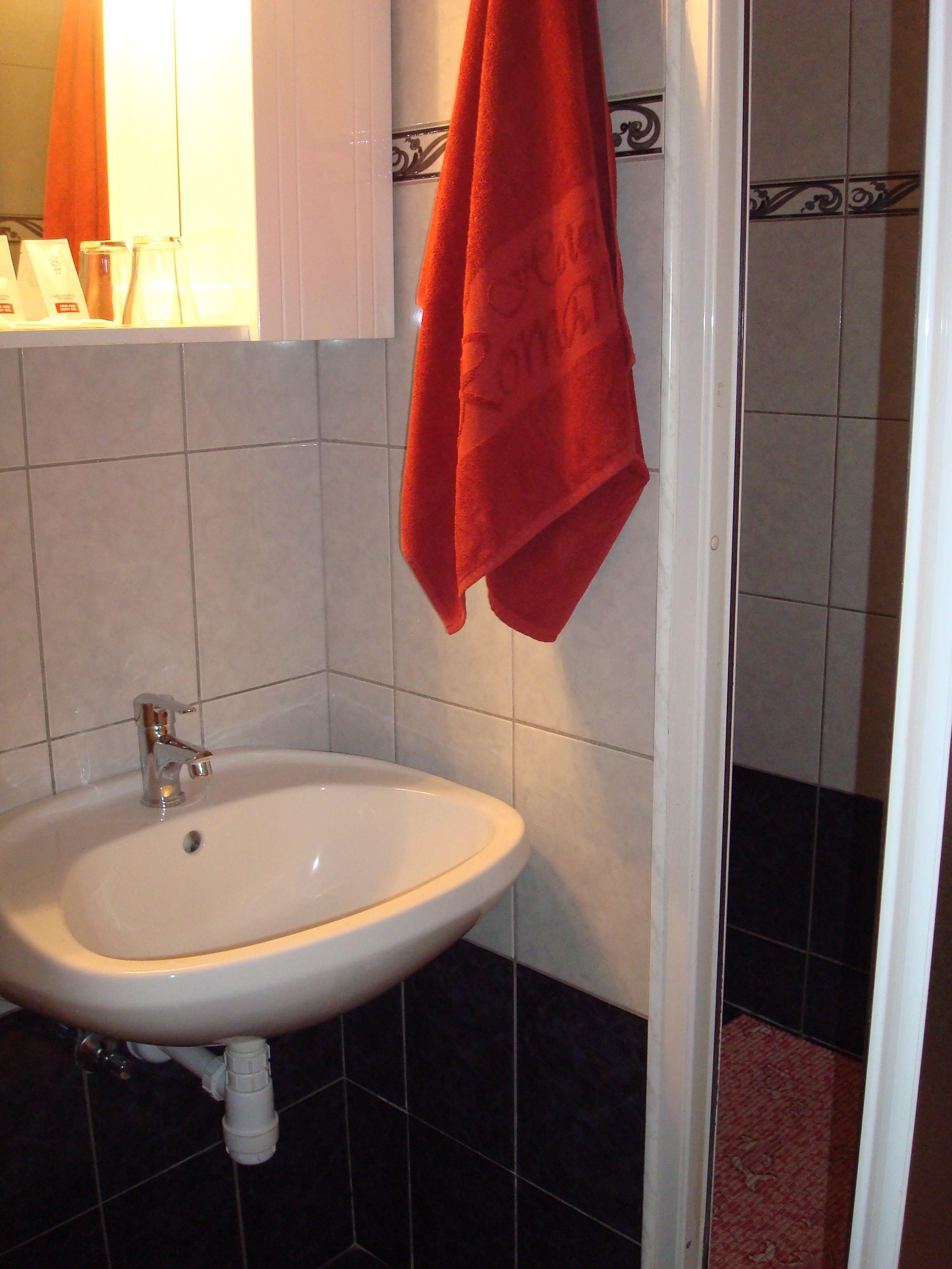 standard double room | bathroom | hair dryer, towels