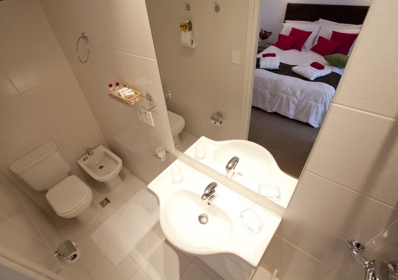 hair dryer, bathrobes, bidet, towels