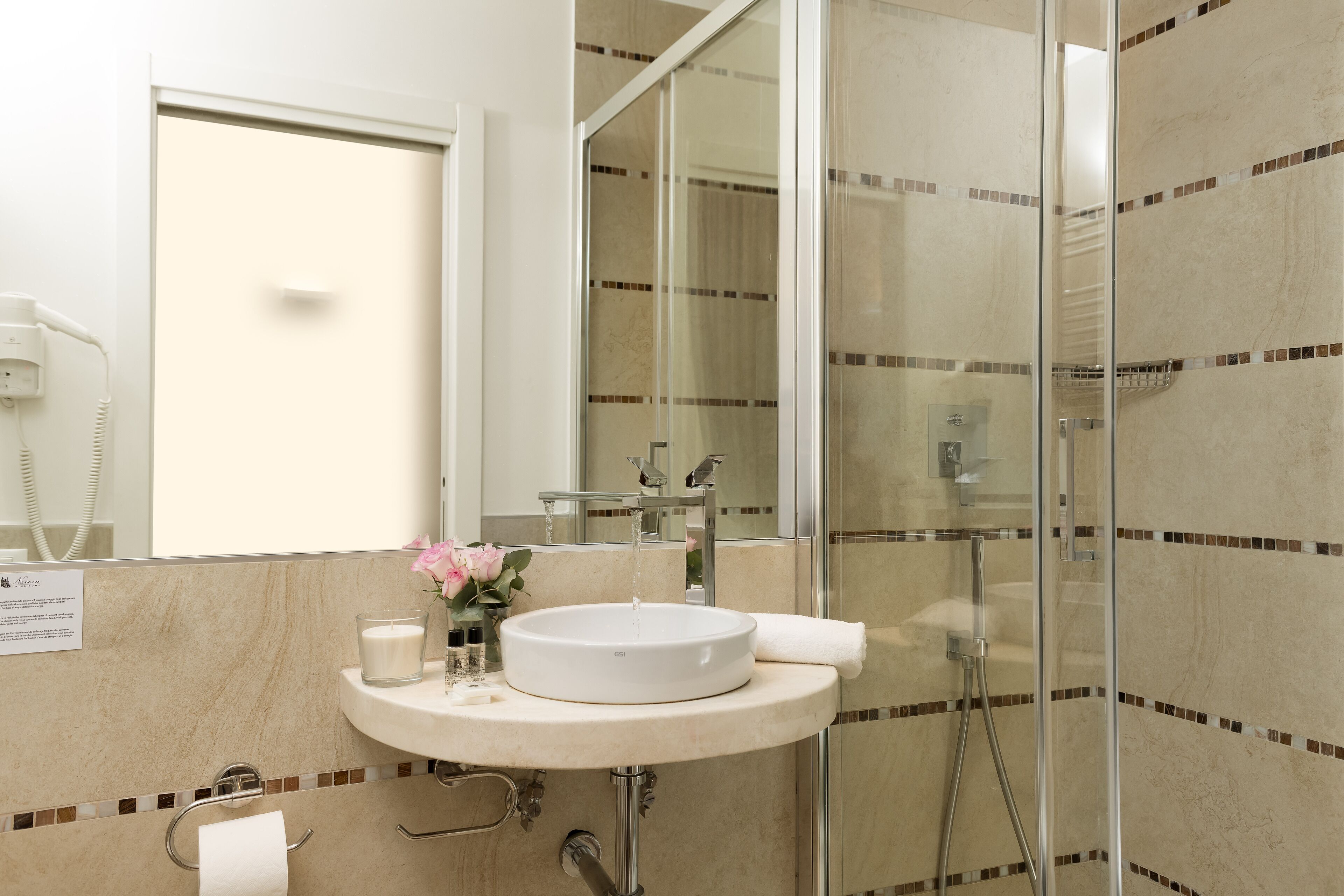 double or twin room, annex building | bathroom | free toiletries, hair dryer, slippers, towels