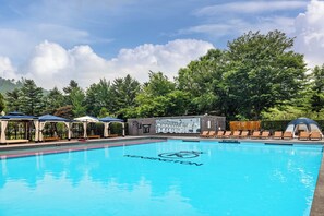 Indoor pool, seasonal outdoor pool, lifeguards on site