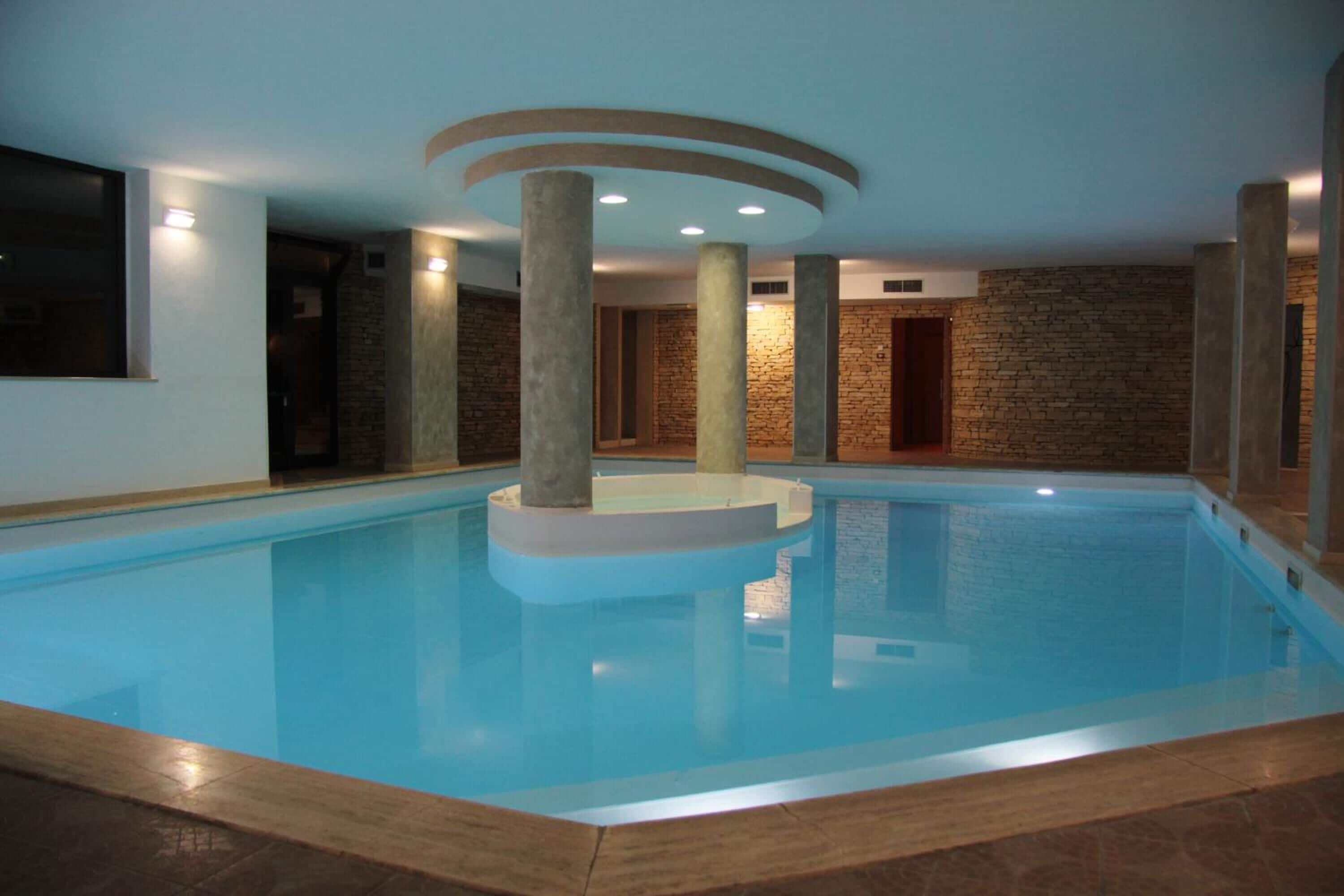 indoor pool, open 9:00 am to midnight, pool loungers