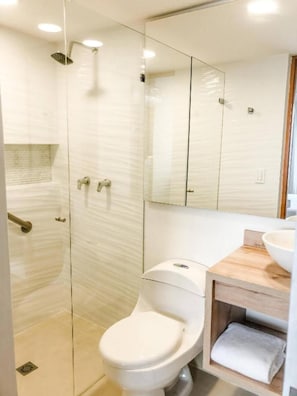 Deluxe Apartment, 1 Queen Bed with Sofa bed, Non Smoking, Kitchen | Bathroom | Shower, rainfall showerhead, free toiletries, hair dryer