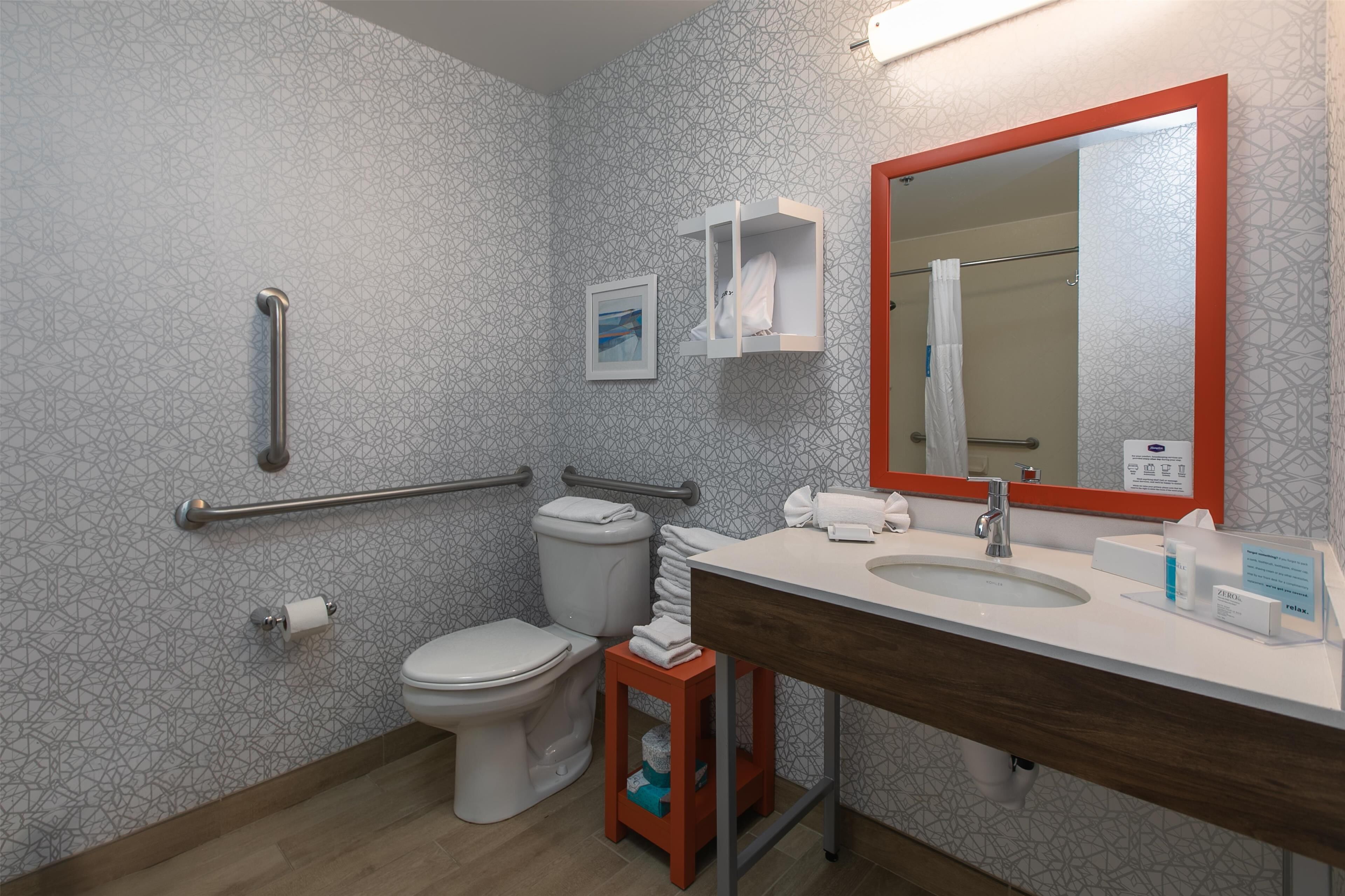 room, 2 queen beds, accessible, non smoking | bathroom | free toiletries, hair dryer, towels, soap