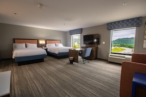 Studio, Multiple Beds, Non Smoking (Shower) | In-room safe, desk, laptop workspace, blackout curtains