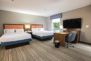 In-room safe, desk, laptop workspace, blackout curtains