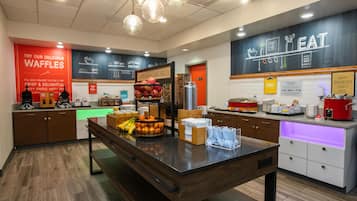 Free daily self-serve breakfast