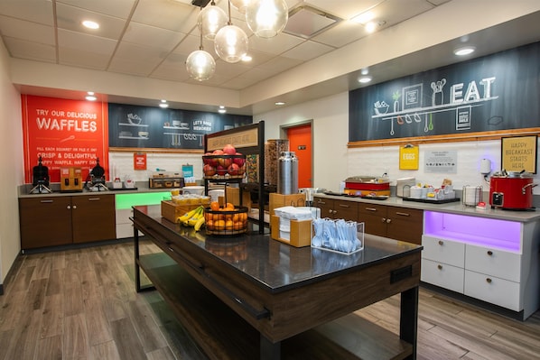 Free daily self-serve breakfast